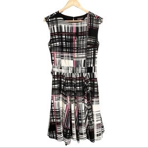 Vince Camuto Striped Comfortable Work Dress Career Abstract